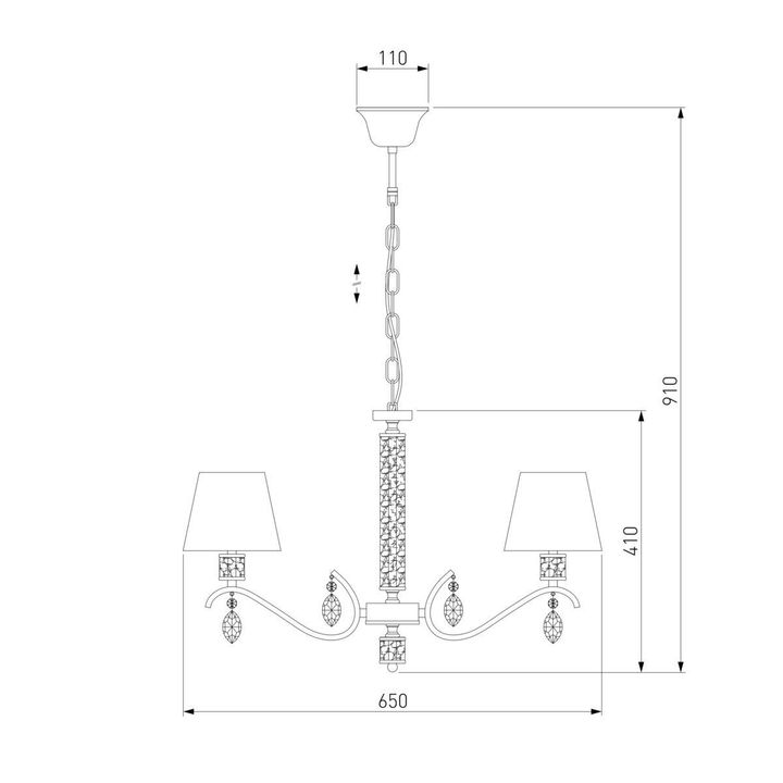 Подвесная люстра Eurosvet Alcamo 60103/5 перламутровое золото