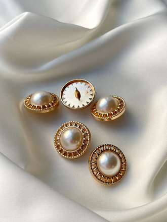 Пуговицы Золото Жемчуг3