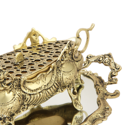 Bello De Bronze Подставка для цветов для икебаны бронзовая с подносом-зеркалом