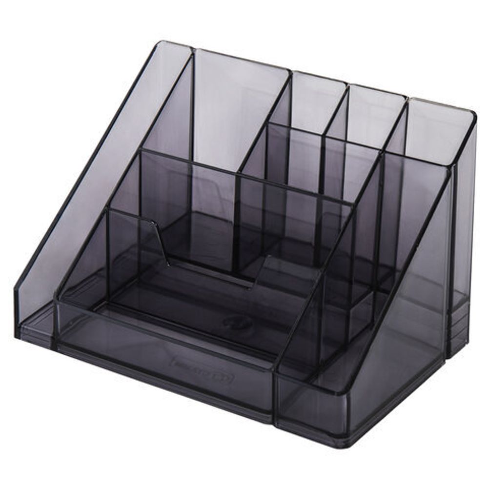 Подставка-органайзер BRAUBERG GRAND OFFICE, 9 отделений, 115х160х105 мм, тонированная серая, 238099, ОР11