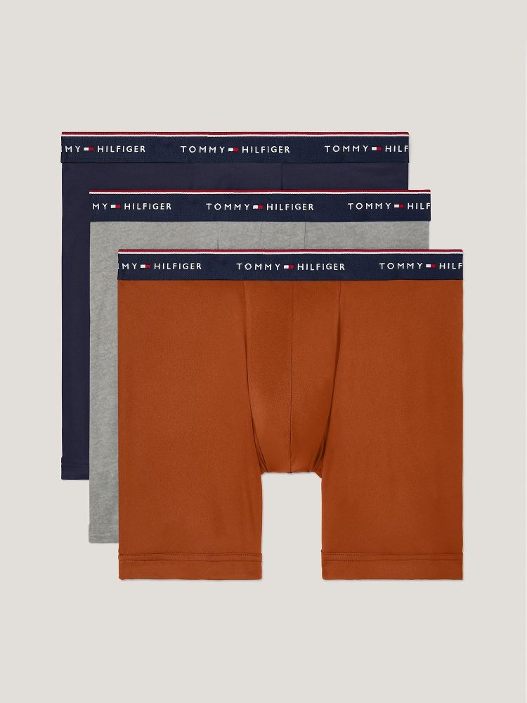 Мужские трусы боксеры брифы Tommy Hilfiger Microfiber 3-Pack Arabian Spice