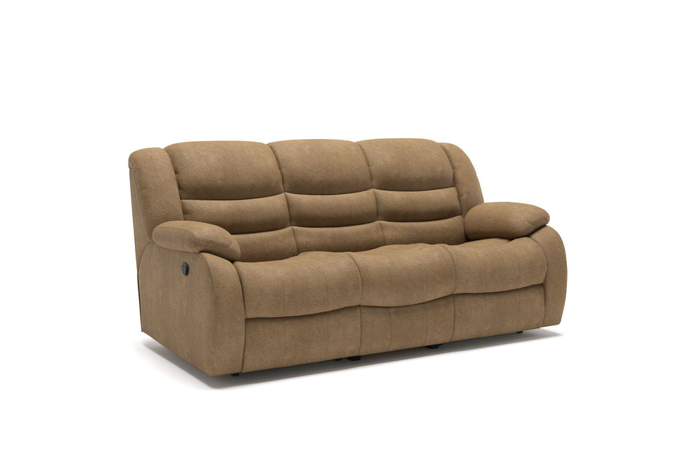 Ridberg диван 2 реклайнера замша бежевый