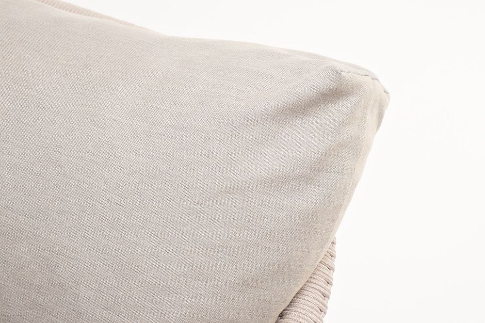 "Верона" лаунж-зона 5-местная плетеная из роупа (веревки), каркас алюминиевый белый, роуп бежевый