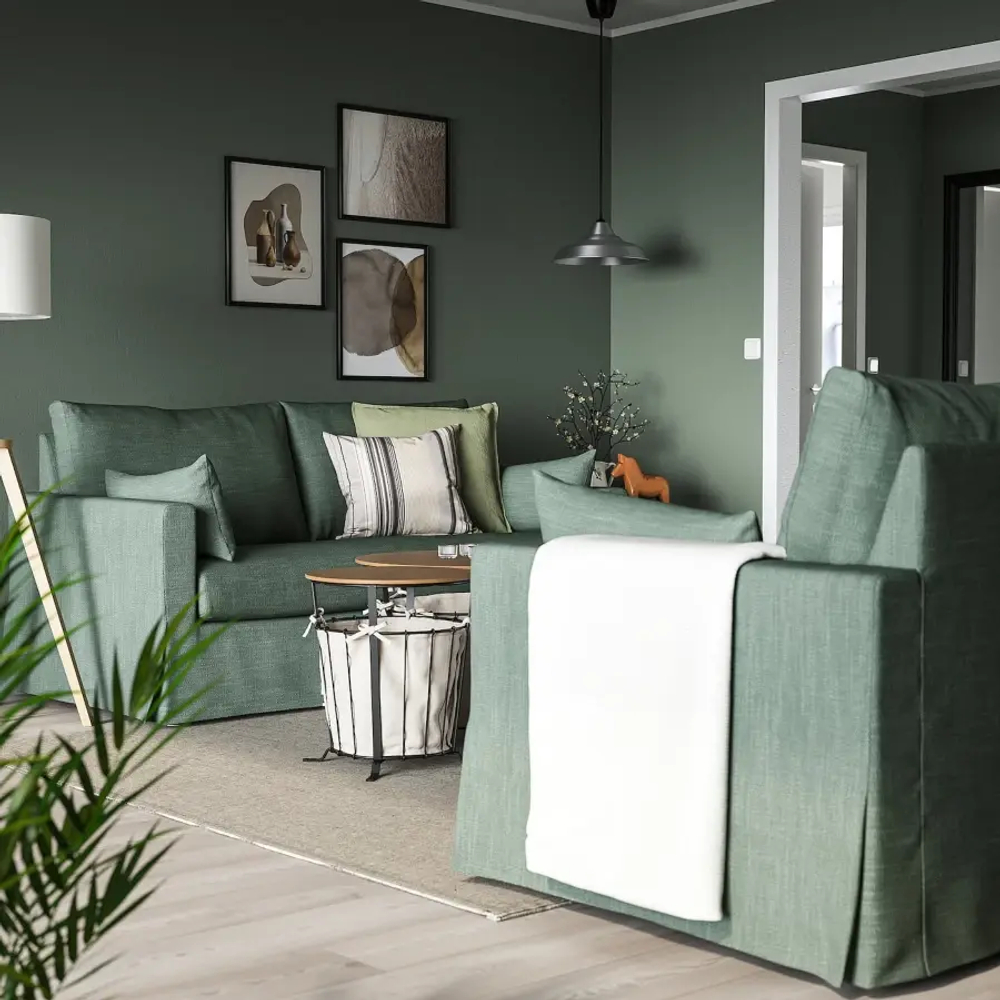 Диван 2-местный - IKEA HYLTARP/ХИЛТАРП ИКЕА, зеленый