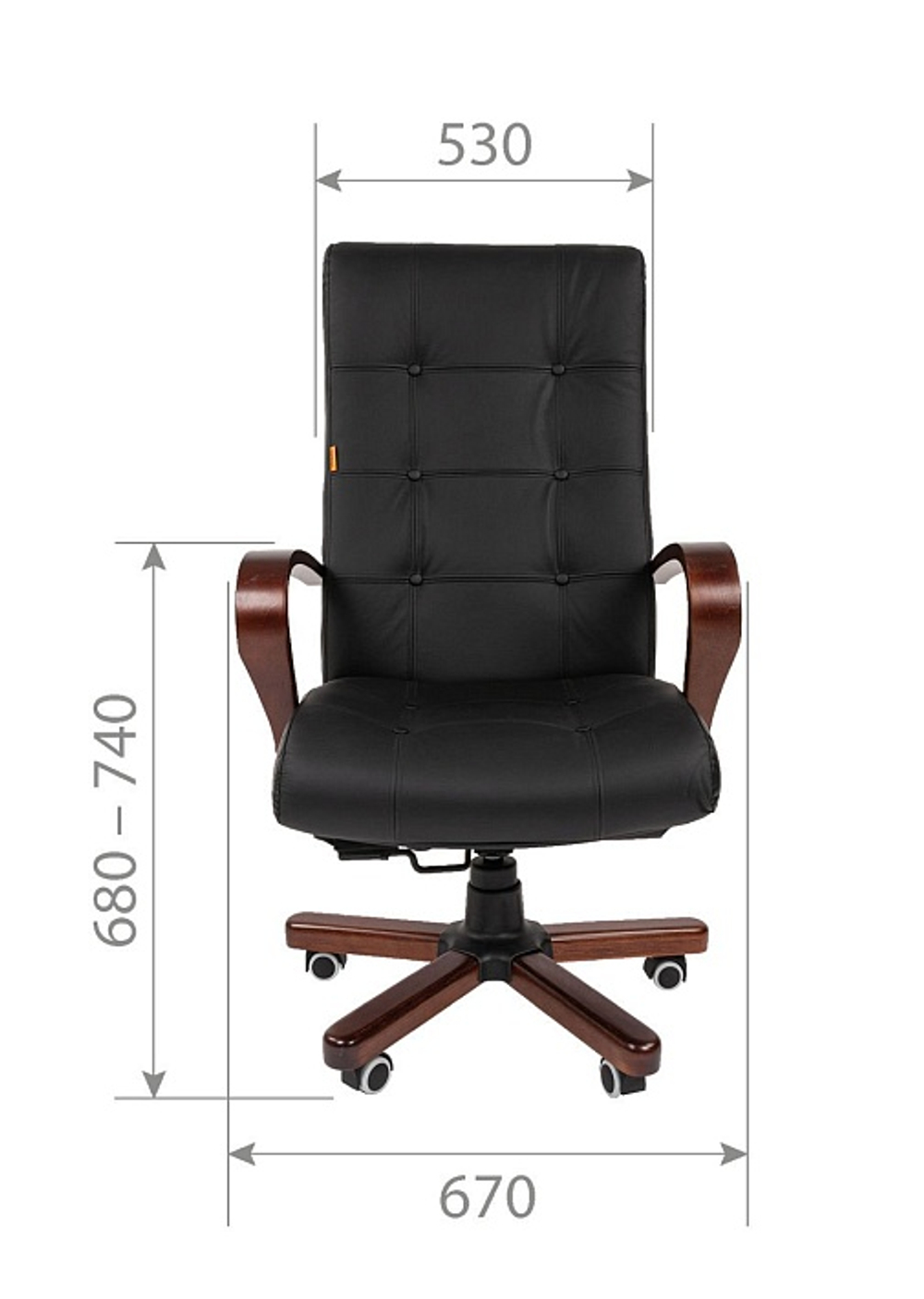 Офисное кресло CHAIRMAN 424WD, натуральная кожа/экокожа