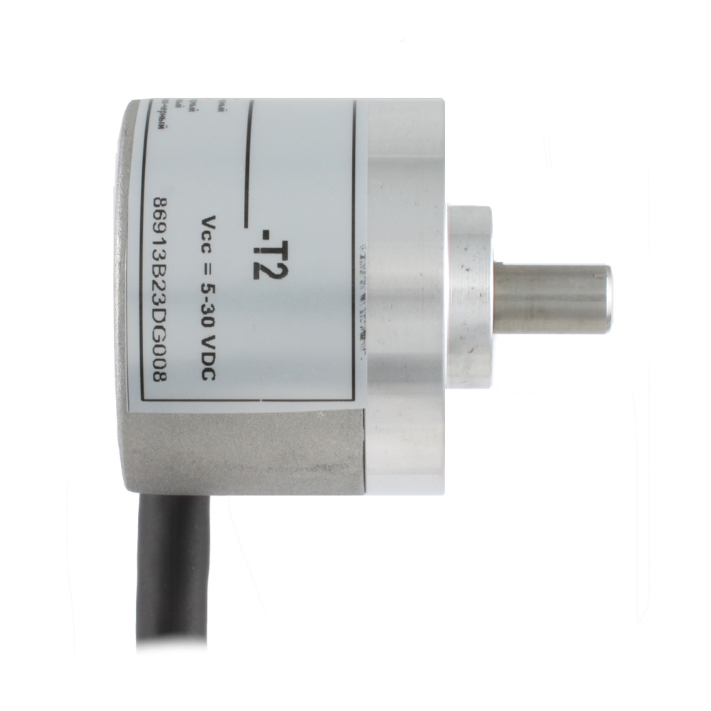 Инкрементальный программируемый энкодер INNOCONT D=40мм, выступающий вал 6мм, 5…30VDC, выход TTL/HTL с инверсией, IP 65