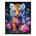 Картина по номерам 40*50см " Тигрёнок" (Lori)