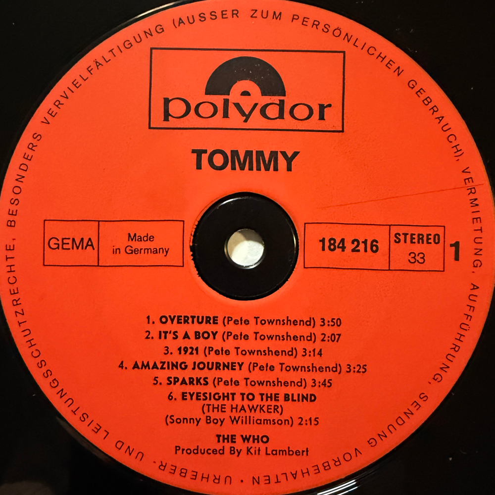 The Who ‎– Tommy 2LP (Германия 1981г.) Т