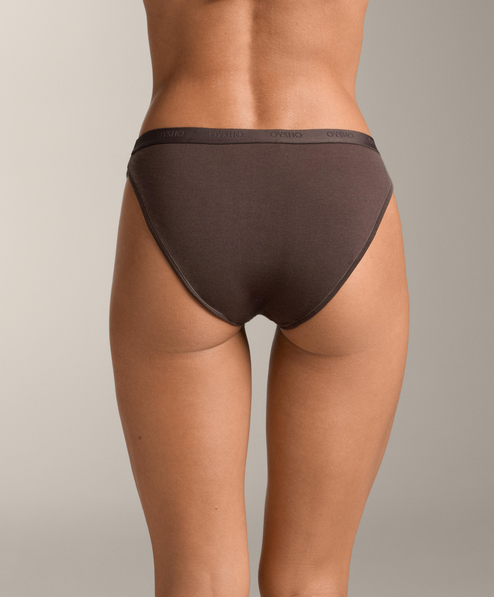 OYSHO Набор из 5 пар классических трусов из хлопковой смеси, лиловый