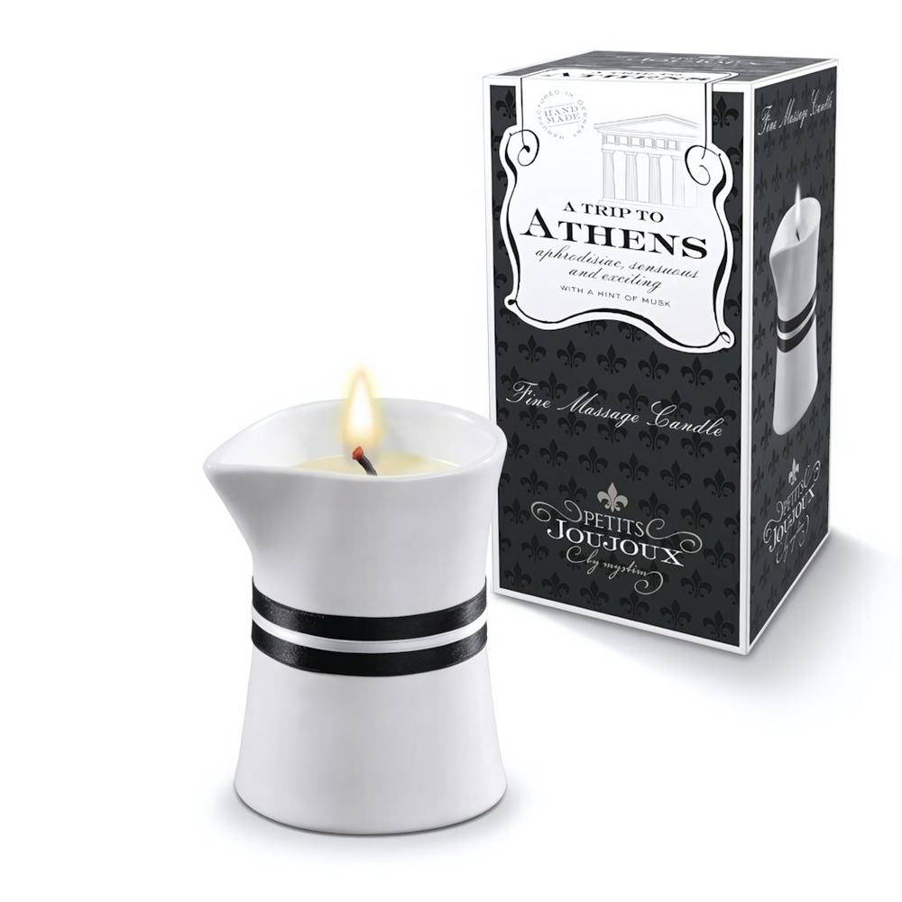 Массажное масло в виде малой свечи Petits Joujoux Athens с ароматом муската и пачули