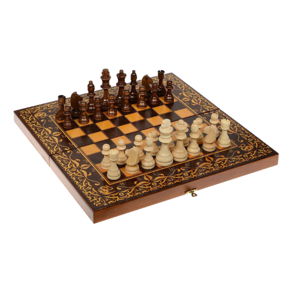 Шахматы с доской "Дракон", игральная доска 40 x 40 см. SA-SH-514
