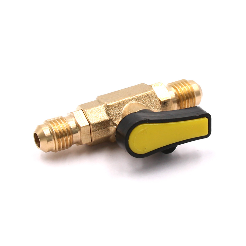 Кран шаровый папа - папа 1/4 SAE (желтый) ОДА Сервис