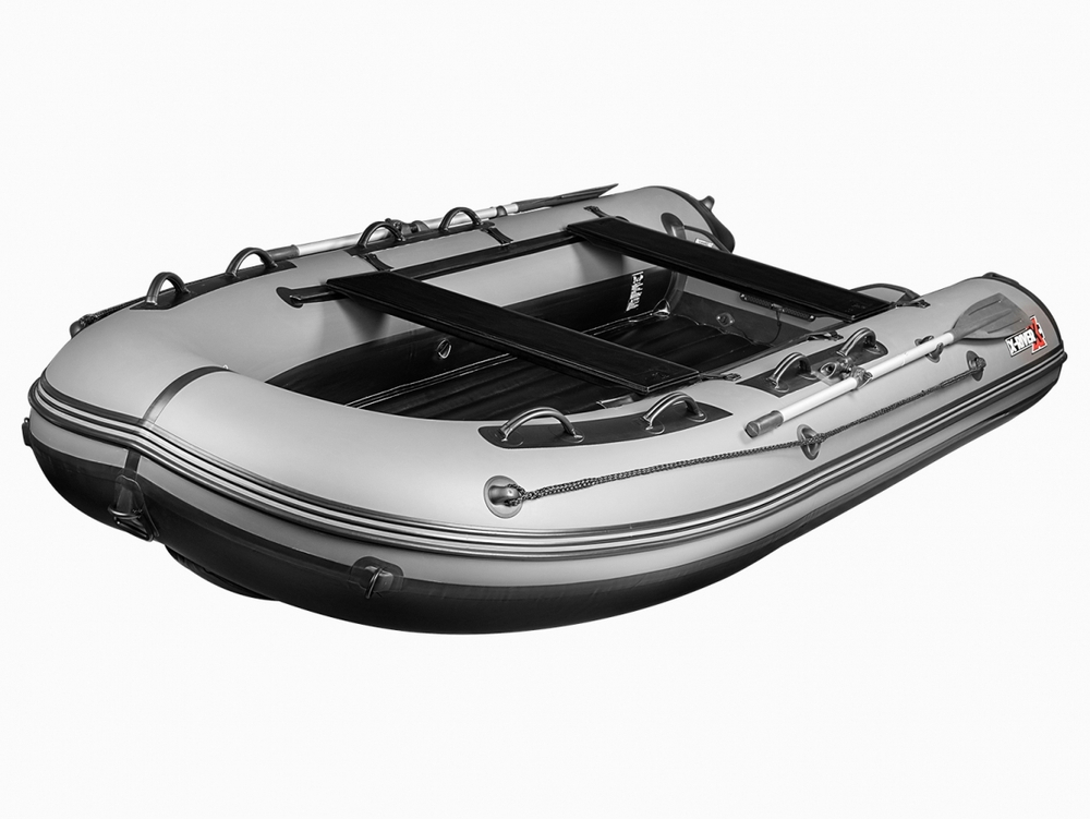 Лодка ПВХ X-River Grace Wind 360 НДНД красно-серый/фурнитура серая увеличенный транец
