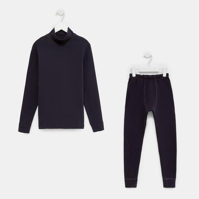 Комплект термобелья для мальчиков (водолазка, кальсоны) А.843/841, т.синий, р. 128см (34) 4947547