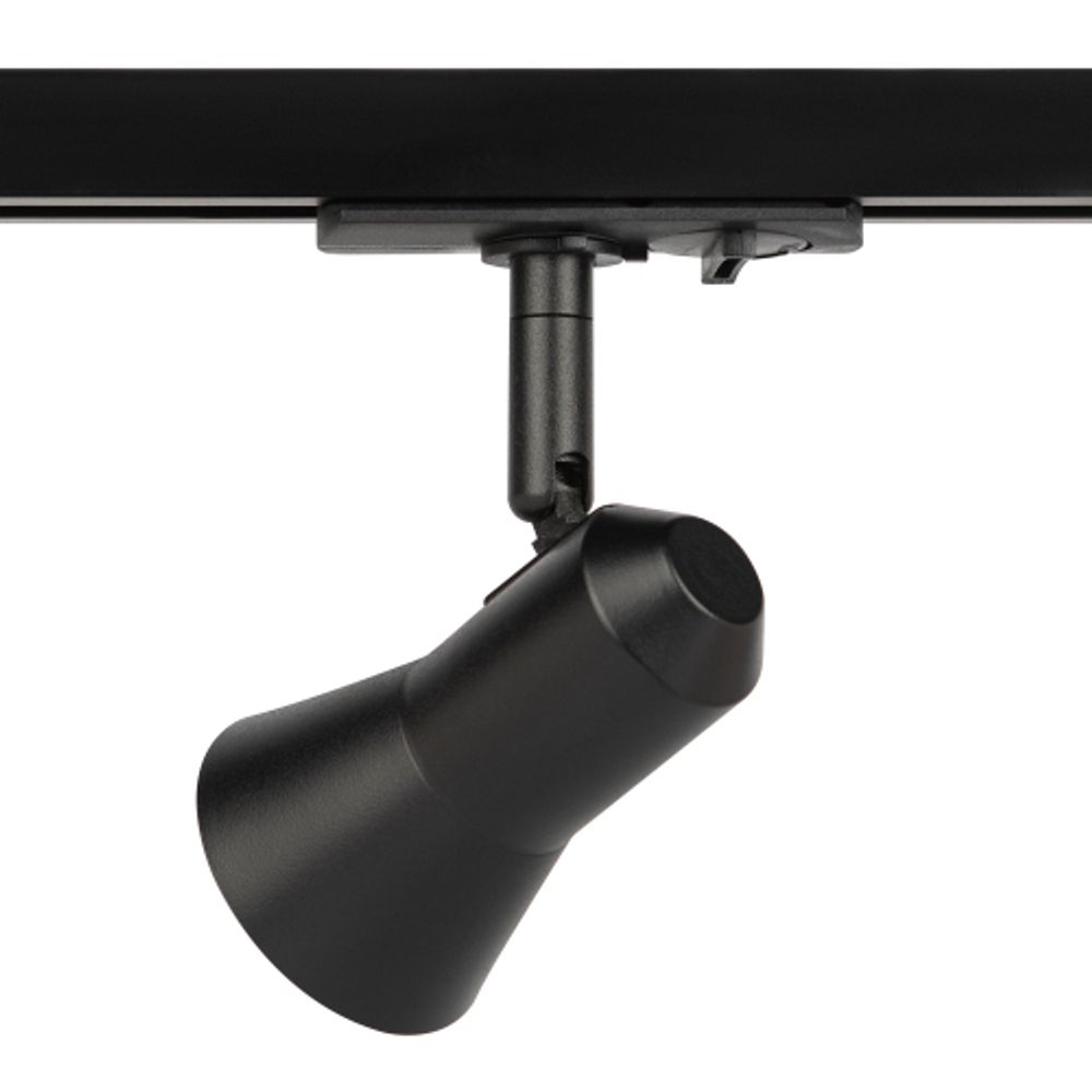 Трековый светильник однофазный ЭРА TR37-GU10 BK под лампу GU10 черный | Однофазные светильники под лампу