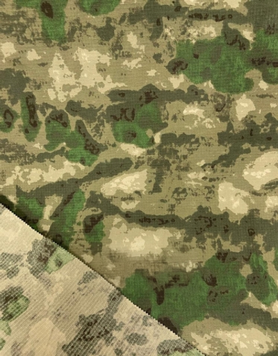 Ткань Грета рип-стоп ВО, 200 гр, 20% х/б, 80% п/э, мох зелёный