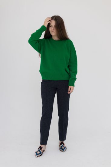 Джемпер Л.Т., 100% шерсть ягнёнка, цвет индийский зелёный.