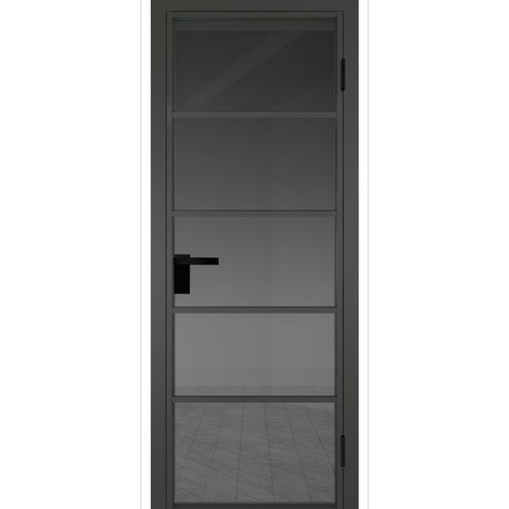 Межкомнатная дверь алюминиевая Profil Doors 14AG серая ночь остеклённая