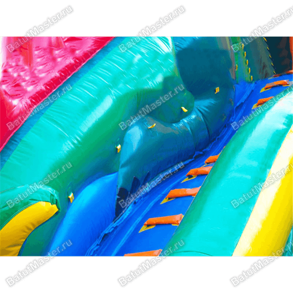 Коммерческий надувной батут-горка "Огненный дракон" 18*8*13 м