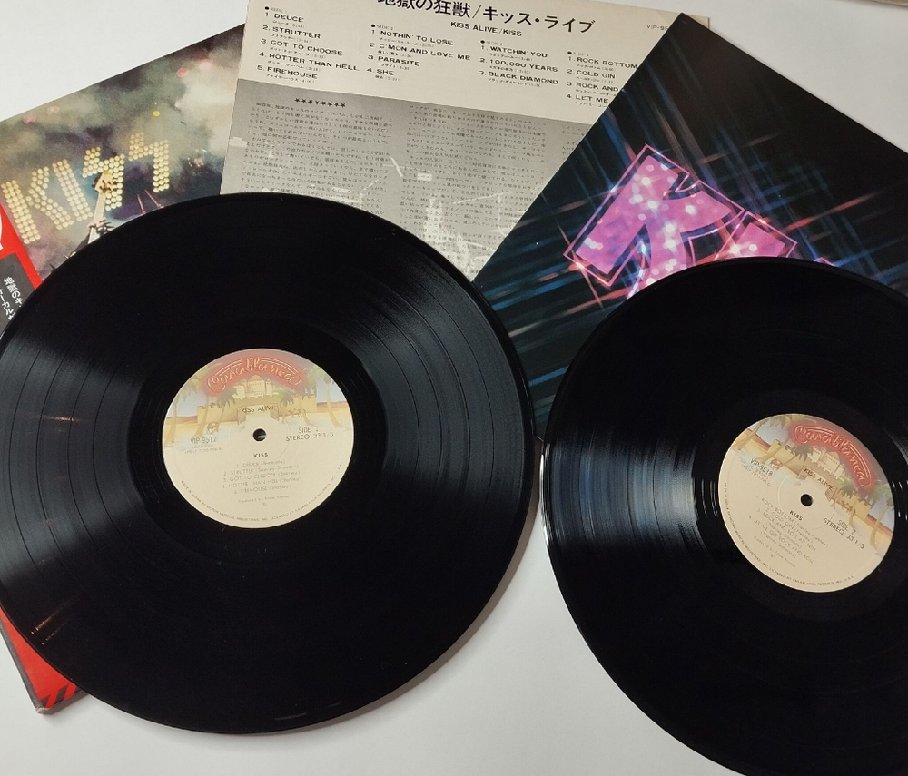 Винтажная виниловая пластинка LP Kiss Alive (Japan 1976) (Obi) Firehouse