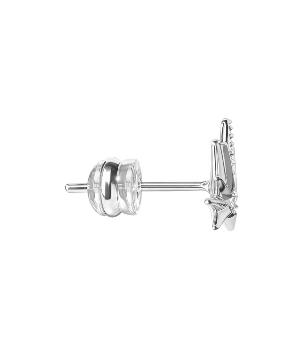 Серьги из серебра со вставками из выращенного сапфира