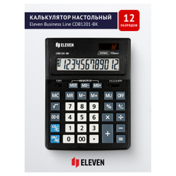 Калькулятор настольный CDB1201-BK, 12 разрядов, двойное питание, 155*205*35мм, черный, Eleven Business Line