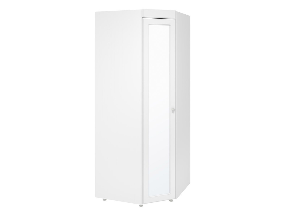 Шкаф угловой (гл.560) с зеркалом Монако МН-68 белое дерево