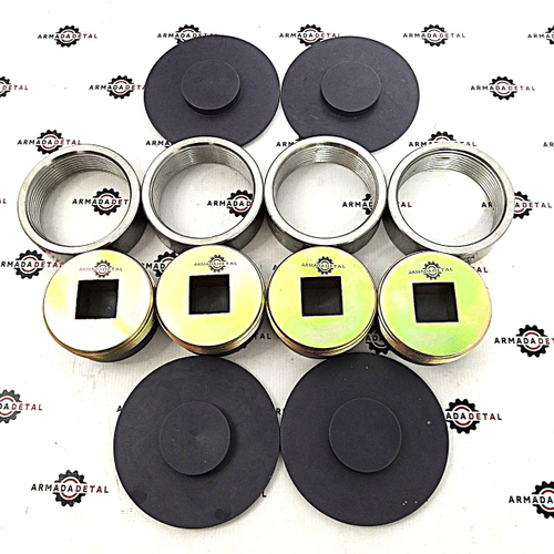 Накладка опоры нижняя + втулка аутригера + Направляющая нижняя (4+4+4) 123/06014 + 123/07482 + 128/10850