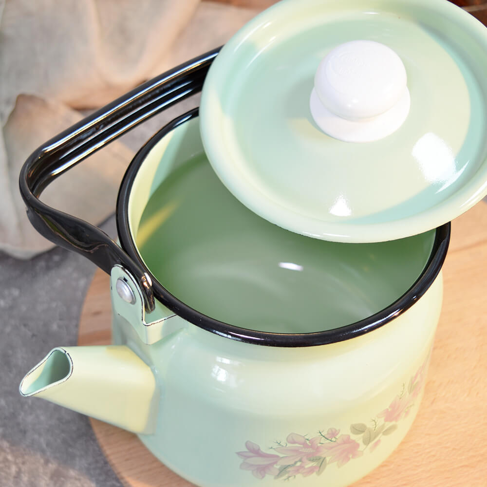 Чайник 2,3л с рисунком салатовый