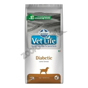 Farmina Vet Life Dog Diabetic Корм сухой лечебный для собак при диабете 12 кг