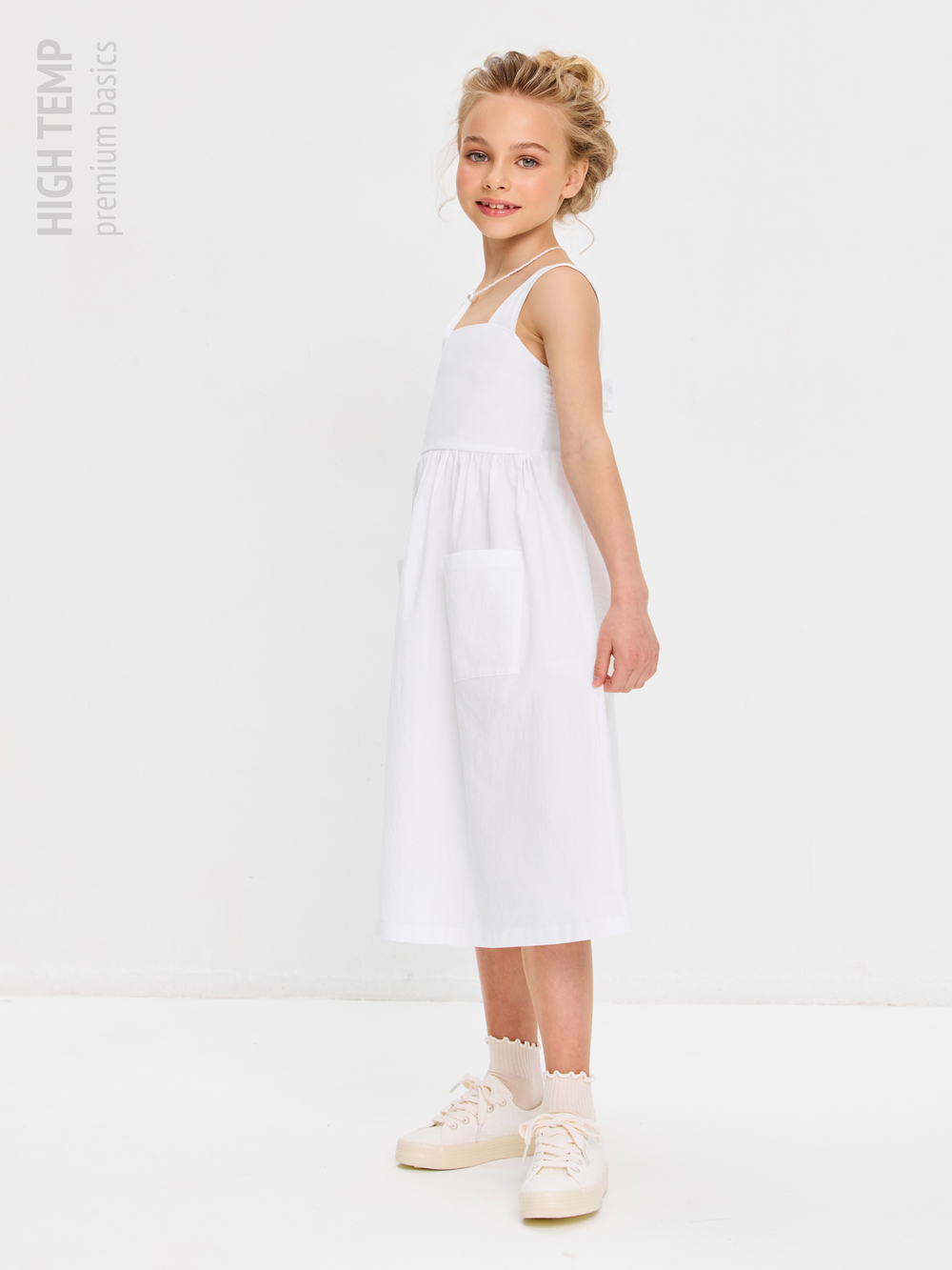 Сарафан из хлопка с бантом на спинке