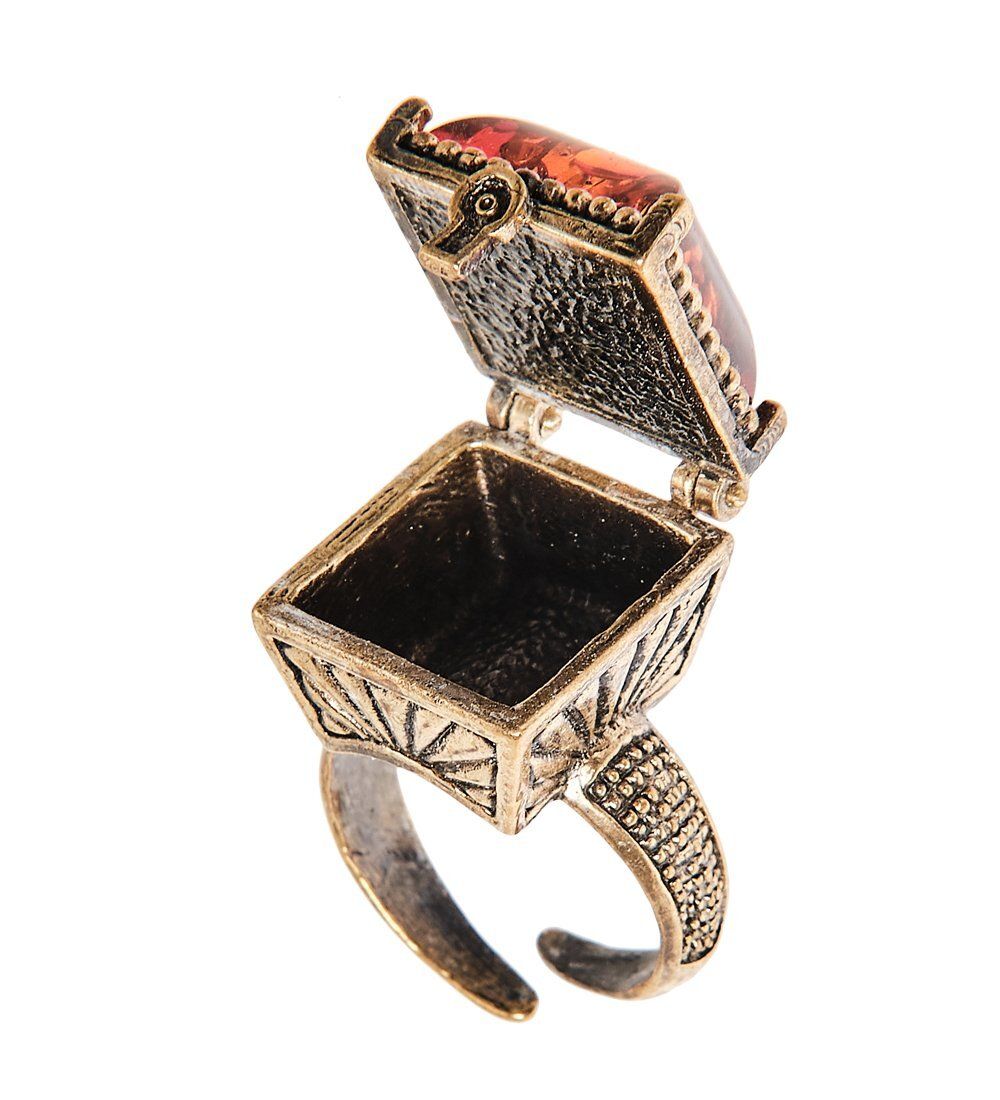 AM-2519 Кольцо «Шкатулка» (латунь, янтарь)