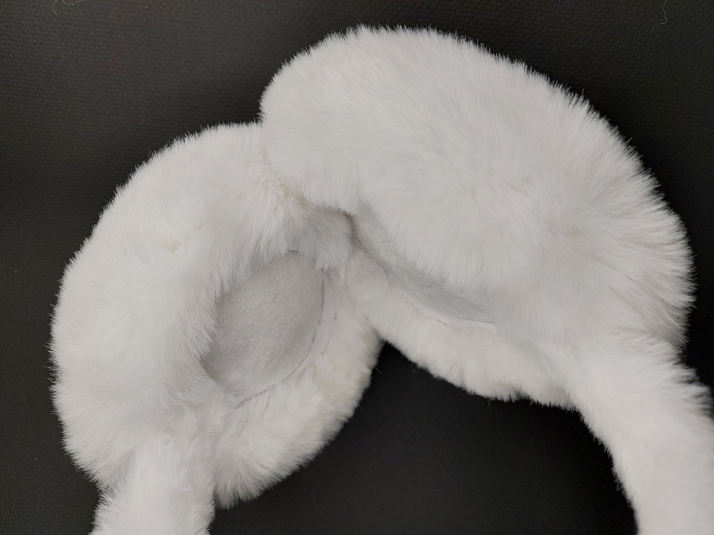 Меховые теплые уютные белые наушники, демисезон/зима, мультиколор