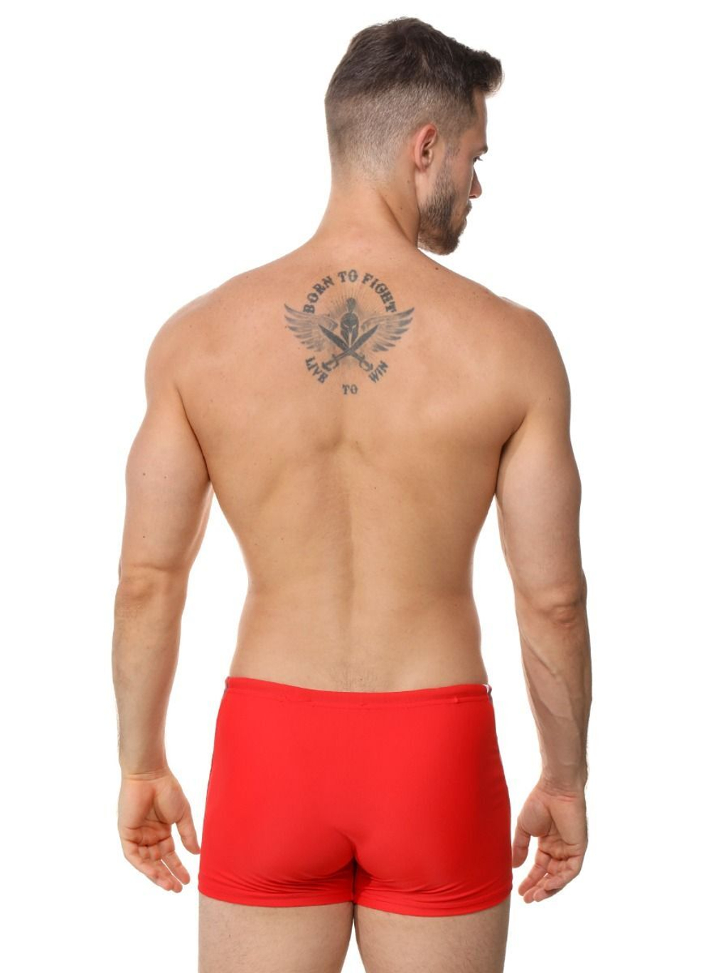 Мужские плавки-боксеры с оригинальной брендированной вставкой (Размер: XL) (Цвет: черный)