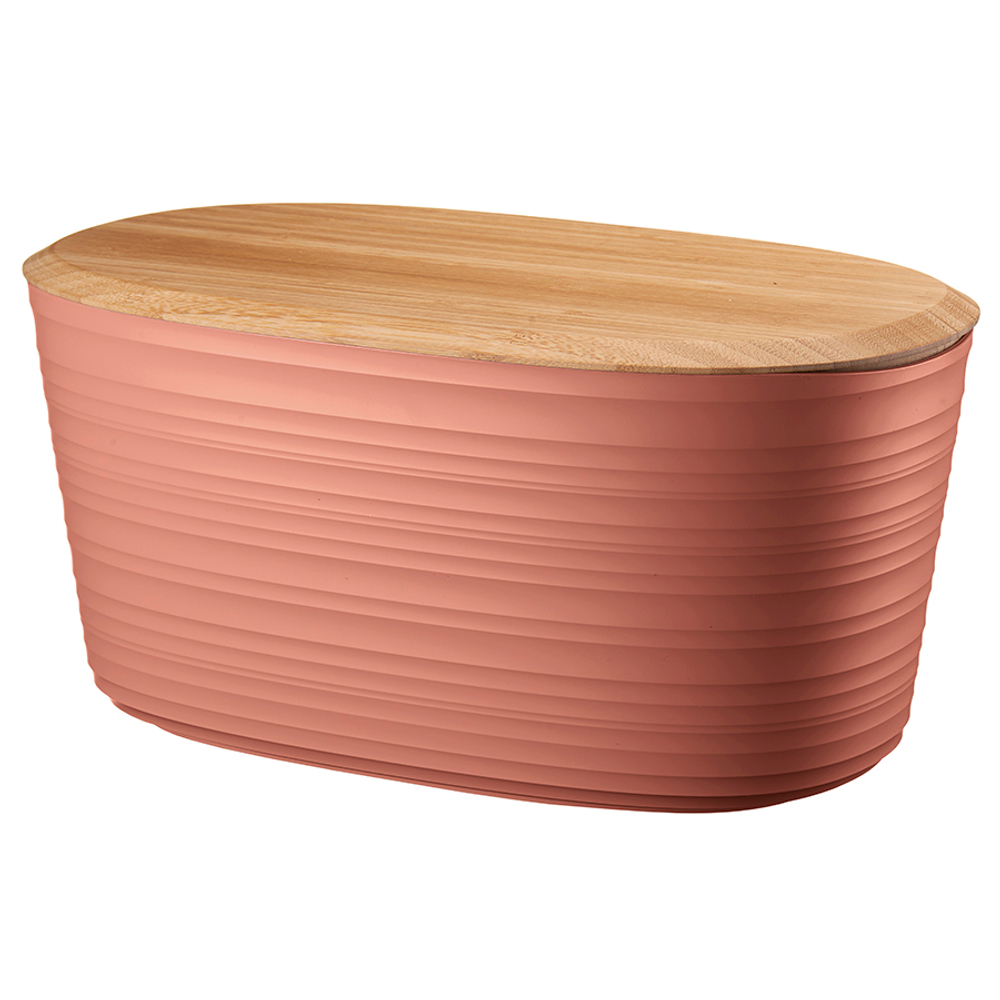 Хлебница с бамбуковой крышкой tierra, 10 л, терракотовая