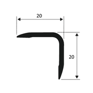 Угол 20*20мм "DO-1" 2,7м Серебро глянец анод. алюм.