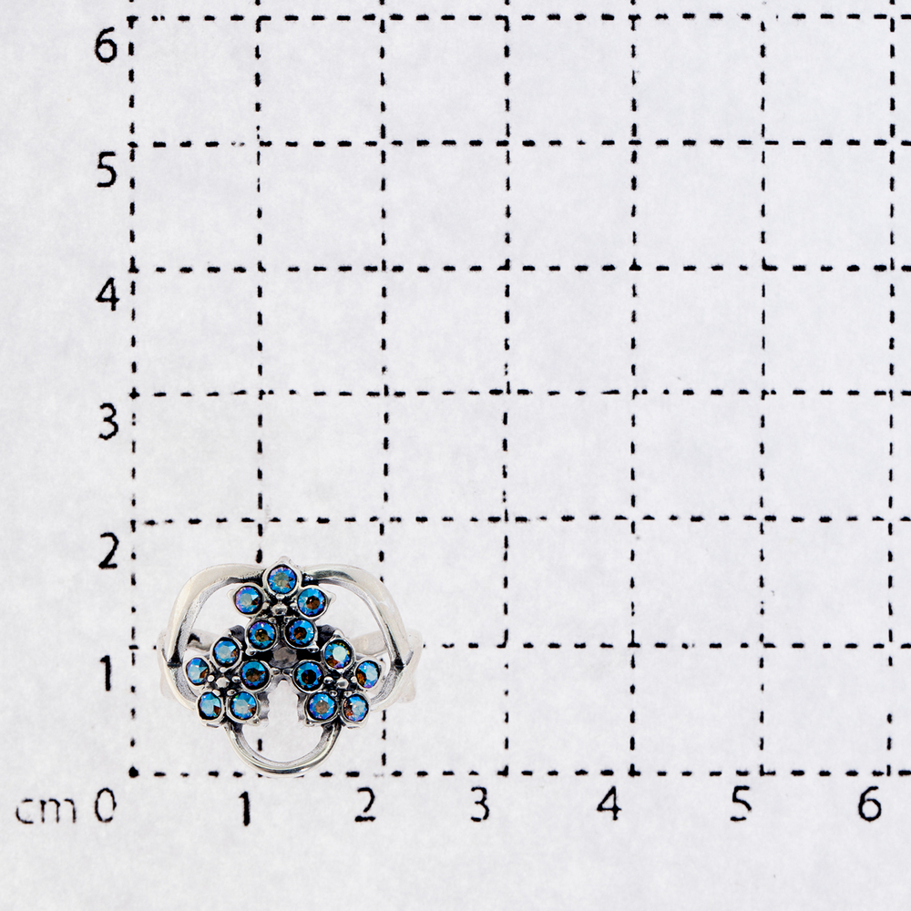 "Элэна"  кольцо в серебряном покрытии из коллекции "Хрустальный сад" от Jenavi