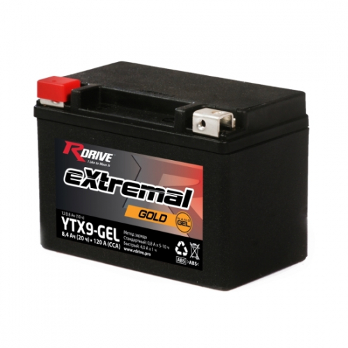 Аккумулятор мото RDRIVE eXtremal Gold 8 А/ч L+