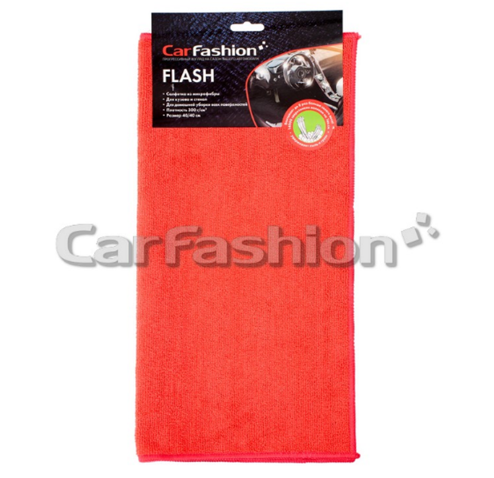 Салфетка микрофибра "CarFashion FLASH" 40х60см 90003