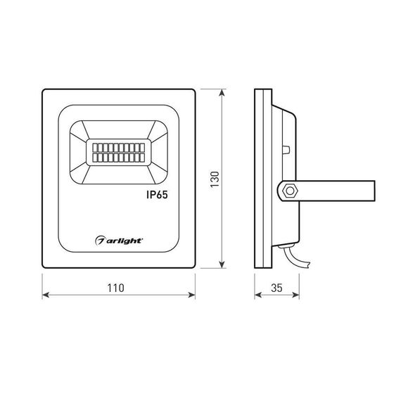 Прожектор светодиодный Arlight 10W 6400K AR-FLG-Flat-10W-220V White 022573
