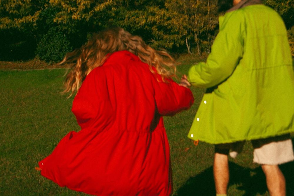 Парка Choompu оверсайз красная