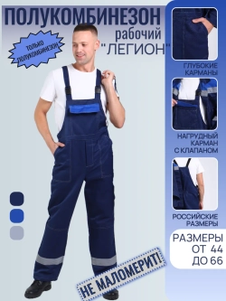 Комбинезон Легион летний синий на лямках Штаны рабочие