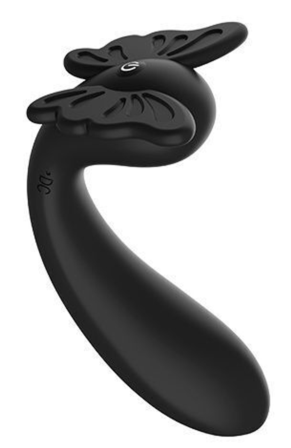 Черный вибромассажер-бабочка BUTTERFLY G (Цвет: черный)