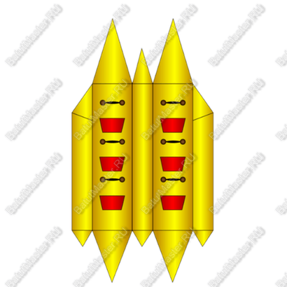 Двойной водный банан, мест для посадки 6, без усиления
