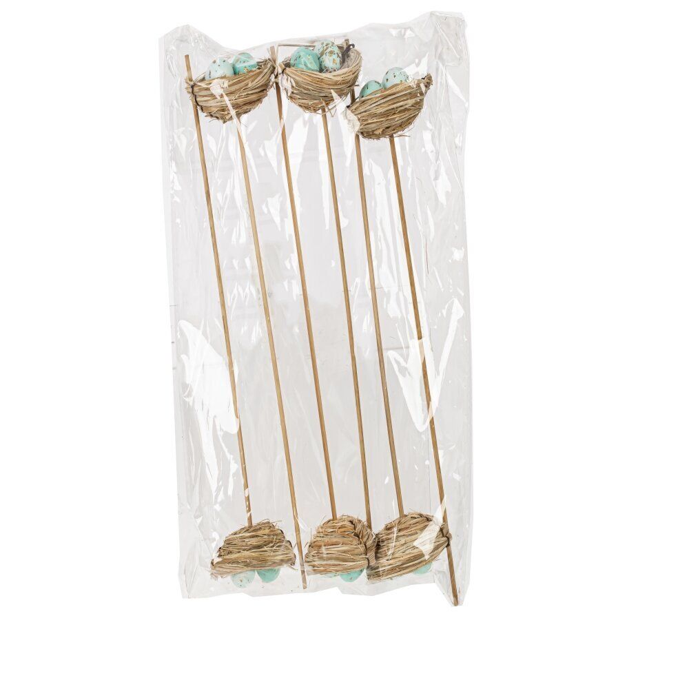 GAEM Набор из 6-ти изделий декоративных (вставка) "Гнездо пасхальное" (6*5*3), L26 W17 H5,5 см