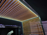 Пергола «Орион» со светящимися LED качелями