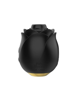 Черный клиторальный стимулятор Black Rose Silicone Clitoral Suction