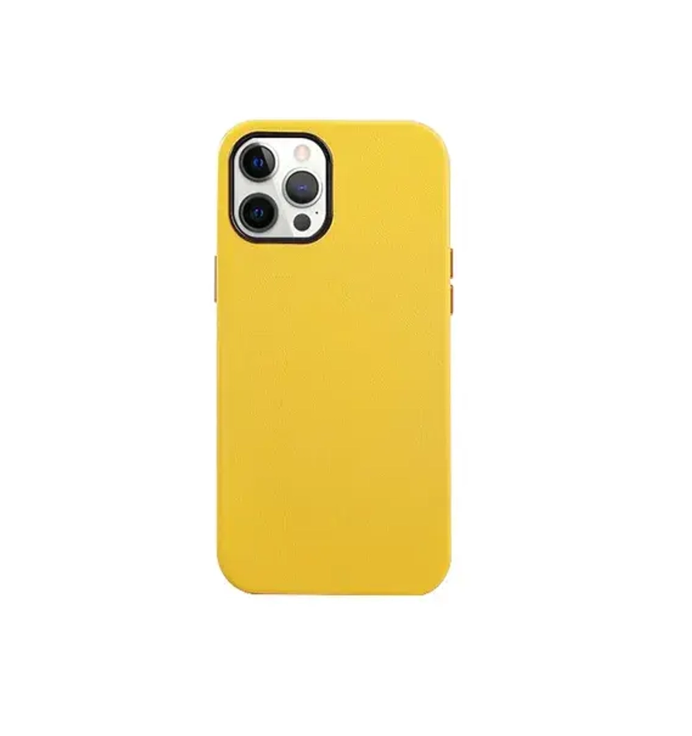 Чехол-накладка K-Doo Noble Collection для iPhone 13 Pro искусственная кожа (желтый)