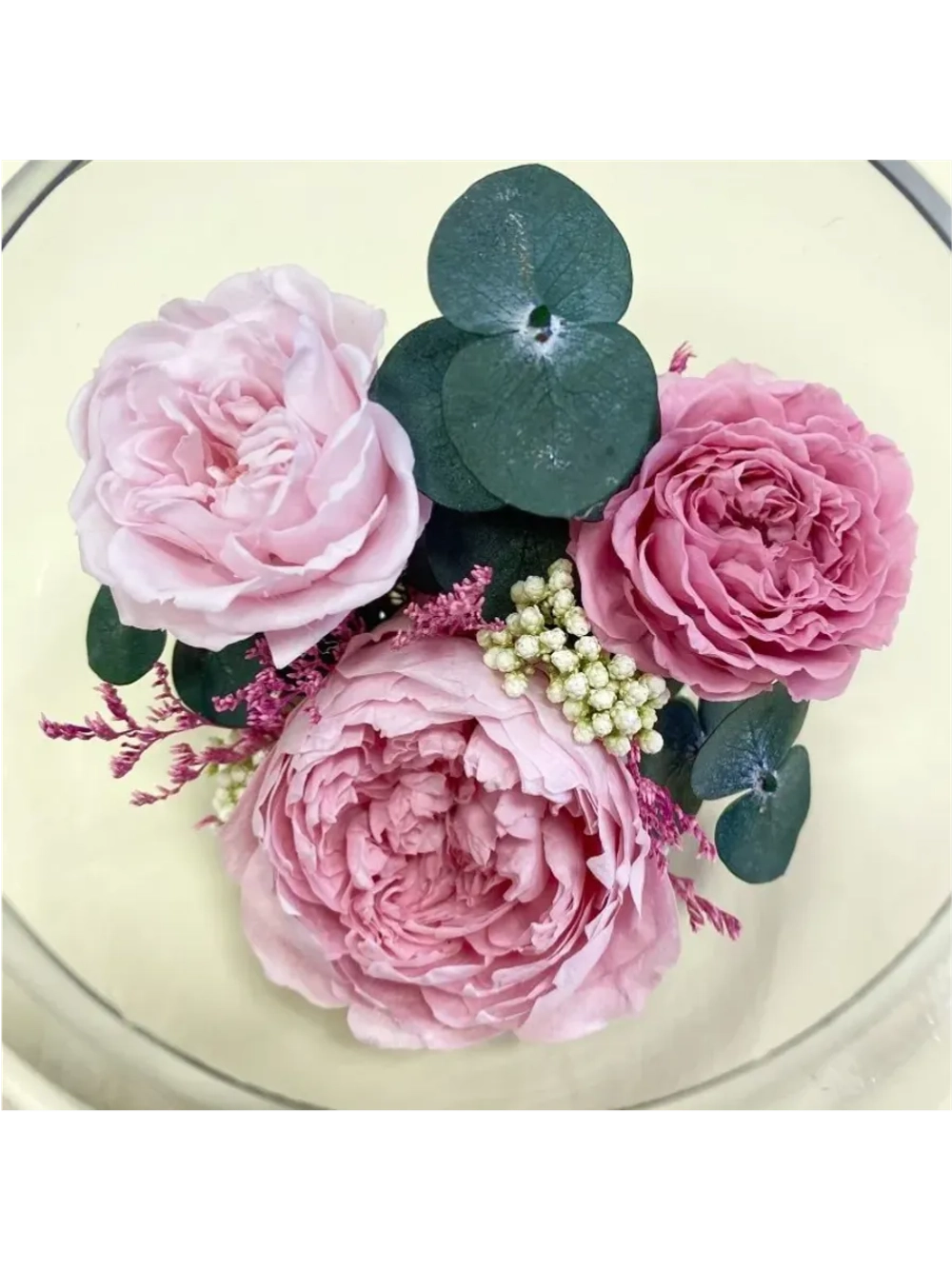 Натуральные пионы в стекле, вакуум