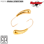 Мормышка вольфрамовая Spider 2930 "Уралка с отверстием" (3мм, 0.58гр)